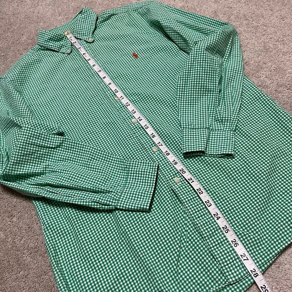 Polo Ralph Lauren Green/White Plaid Button Up Medium - Picture 5 of 7